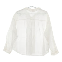 tumugu ロイヤルリネンフリルブラウス 定価17380円 TB23106 ブラウス シャツ ホワイト レディース ツムグ【中古】5-0502M△