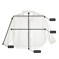 tumugu ロイヤルリネンフリルブラウス 定価17380円 TB23106 ブラウス シャツ ホワイト レディース ツムグ【中古】5-0502M△