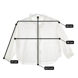 tumugu ロイヤルリネンフリルブラウス 定価17380円 TB23106 ブラウス シャツ ホワイト レディース ツムグ【中古】5-0502M△