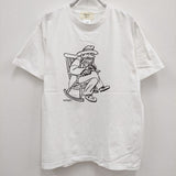 HARVESTY OLD MAN プリント サイズ2 半袖Ｔシャツ カットソー ホワイト レディース ハーベスティ【中古】4-0814S♪