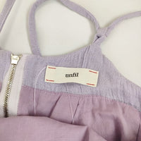 unfil コットンリネンジョーゼットキャミソールドレス WZSP-UW153 ワンピース ラベンダー レディース アンフィル【中古】5-0301M∞