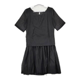 petite robe noire PRO-0074 コットンシルク duna シアー ワンピース ブラック レディース プティローブノアー【中古】5-0502S△