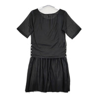 petite robe noire PRO-0074 コットンシルク duna シアー ワンピース ブラック レディース プティローブノアー【中古】5-0502S△