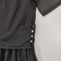 petite robe noire PRO-0074 コットンシルク duna シアー ワンピース ブラック レディース プティローブノアー【中古】5-0502S△