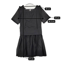 petite robe noire PRO-0074 コットンシルク duna シアー ワンピース ブラック レディース プティローブノアー【中古】5-0502S△