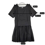 petite robe noire PRO-0074 コットンシルク duna シアー ワンピース ブラック レディース プティローブノアー【中古】5-0502S△