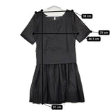 petite robe noire PRO-0074 コットンシルク duna シアー ワンピース ブラック レディース プティローブノアー【中古】5-0502S△