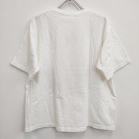 LENO HT001 EMBROIDERY Tシャツ ROCK 刺繍 半袖Ｔシャツ カットソー ホワイト レディース リノ【中古】4-0820S♪