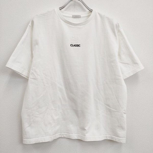 LENO HT001 EMBROIDERY Tシャツ CLASSIC 刺繍 半袖Ｔシャツ カットソー ホワイト レディース リノ【中古】4-0820S♪