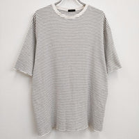 LENO H2101-CS003 サイズ0 HALF SLEEVE BORDER T-SHIRT ボーダー 半袖Ｔシャツ カットソー ホワイト ブラック レディース リノ【中古】4-0820S♪