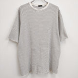 LENO H2101-CS003 サイズ0 HALF SLEEVE BORDER T-SHIRT ボーダー 半袖Ｔシャツ カットソー ホワイト ブラック レディース リノ【中古】4-0820S♪