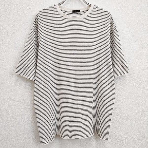 LENO H2101-CS003 サイズ0 HALF SLEEVE BORDER T-SHIRT ボーダー 半袖Ｔシャツ カットソー ホワイト ブラック レディース リノ【中古】4-0820S♪