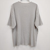 LENO H2101-CS003 サイズ0 HALF SLEEVE BORDER T-SHIRT ボーダー 半袖Ｔシャツ カットソー ホワイト ブラック レディース リノ【中古】4-0820S♪