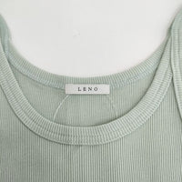 LENO L2101-CS004 TANK TOP 定価7700円 タンクトップ ライトグリーン レディース リノ【中古】4-0823S♪