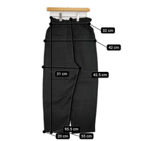 LE GLAZIK リネン JL-2611 イージーパンツ サイズ36 パンツ ブラック レディース ルグラジック【中古】5-0502M△
