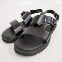 BEAUTIFUL SHOES SS BELT SANDALS GLOX CUT SOLE 23cm サンダル ブラック レディース ビューティフルシューズ【中古】4-0814S♪