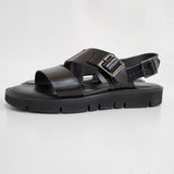 BEAUTIFUL SHOES SS BELT SANDALS GLOX CUT SOLE 23cm サンダル ブラック レディース ビューティフルシューズ【中古】4-0814S♪