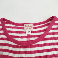 BEAMS BOY/Healthknit ロングサーマルノースリーブカットソー ボーダータンクトップ ピンク ビームスボーイ/ヘルスニット【中古】4-0823S♪