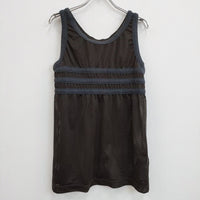 maturely Mesh Dot Tanktop メッシュドット タンクトップ チャコールグレー レディース マチュアリー【中古】4-0823S♪