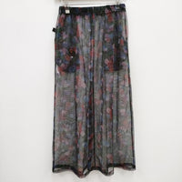 BEAMS BOY/S2W8/South2 West8 Bush Skirt Dark Flower メッシュ花柄スカート 黒 ビームスボーイ/サウスツーウェストエイト【中古】4-0814M♪