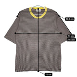 UNITED ARROWS & SONS by TEPPEI FUJITA STRIPE RINGER TEE 半袖Ｔシャツ カットソー ネイビー ベージュ メンズ ユナイテッドアローズサンズ【中古】5-0623S∞