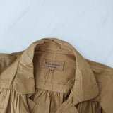 Vlas Blomme コットン ギャザー 131256 製品染め ブラウス シャツ キャメル レディース ヴラスブラム【中古】5-0224M∞