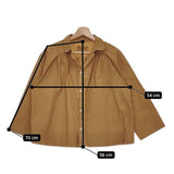 Vlas Blomme コットン ギャザー 131256 製品染め ブラウス シャツ キャメル レディース ヴラスブラム【中古】5-0224M∞