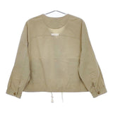 ONIGIRI シャツジャケット 52-21BP71 ノーカラー ドロスト ショートブルゾン ワッシャー加工 ジャケット ベージュ レディース オニギリ【中古】5-0421M∞