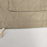 ONIGIRI シャツジャケット 52-21BP71 ノーカラー ドロスト ショートブルゾン ワッシャー加工 ジャケット ベージュ レディース オニギリ【中古】5-0421M∞