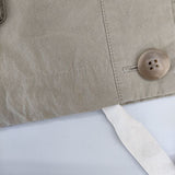 ONIGIRI シャツジャケット 52-21BP71 ノーカラー ドロスト ショートブルゾン ワッシャー加工 ジャケット ベージュ レディース オニギリ【中古】5-0421M∞