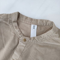 SO/NATURAL STANDARD SUPPLY コットンチュニック ブラウス シャツ ベージュ レディース エスオー/ナチュラルスタンダードサプライ【中古】5-0224M∞