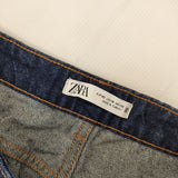 ZARA ワイド ジーンズ EUR42 USA10 MEX32 デニムパンツ ネイビー レディース ザラ【中古】5-0224M∞