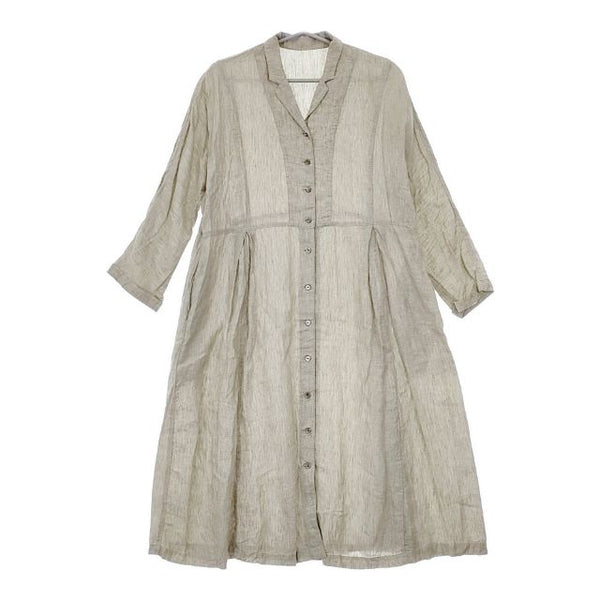 nest Robe リネンシャツドレス 01151-1117 ワンピース ライトグレー レディース ネストローブ【中古】5-0424M∞
