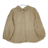 nest Robe リネン ギャザー 01164-1147 ブラウス シャツ ベージュ レディース ネストローブ【中古】5-0424M∞