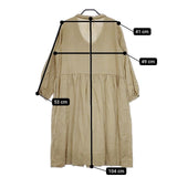 nest Robe リネンドレス 01111-1071 製品染め ワンピース ベージュ レディース ネストローブ【中古】5-0424M∞