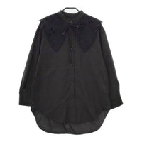 blueeast ブルーイースト 襟付き ブラウス シャツ ブラック レディース【中古】5-0424M∞