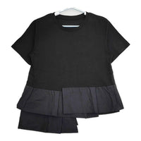 deux amour ドゥーザムール アシメペプラムカットソー 182-144059 半袖Ｔシャツ カットソー ブラック レディース【中古】5-0724S∞