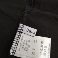 deux amour ドゥーザムール アシメペプラムカットソー 182-144059 半袖Ｔシャツ カットソー ブラック レディース【中古】5-0724S∞