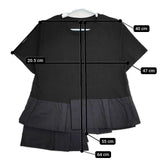 deux amour ドゥーザムール アシメペプラムカットソー 182-144059 半袖Ｔシャツ カットソー ブラック レディース【中古】5-0724S∞