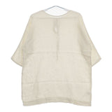 fog linen work FLW 半袖 チュニック リトアニアリネン プルオーバー ブラウス シャツ ベージュ レディース フォグリネンワーク【中古】5-0724S∞