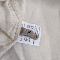 fog linen work FLW 半袖 チュニック リトアニアリネン プルオーバー ブラウス シャツ ベージュ レディース フォグリネンワーク【中古】5-0724S∞