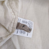 fog linen work FLW 半袖 チュニック リトアニアリネン プルオーバー ブラウス シャツ ベージュ レディース フォグリネンワーク【中古】5-0724S∞