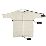 fog linen work FLW 半袖 チュニック リトアニアリネン プルオーバー ブラウス シャツ ベージュ レディース フォグリネンワーク【中古】5-0724S∞