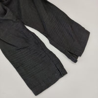 fog linen work リトアニアリネン 5分袖 ワンピース チュニック ブラック レディース フォグリネンワーク【中古】5-0424M∞