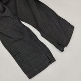 fog linen work リトアニアリネン 5分袖 ワンピース チュニック ブラック レディース フォグリネンワーク【中古】5-0424M∞