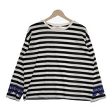 manana suerte マニャーナスエルテ VLFLE0124002 F ボーダー 長袖Ｔシャツ カットソー ロンＴ ホワイト ブラック レディース【中古】4-1022M♪