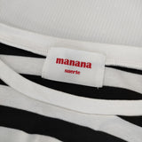 manana suerte マニャーナスエルテ VLFLE0124002 F ボーダー 長袖Ｔシャツ カットソー ロンＴ ホワイト ブラック レディース【中古】4-1022M♪