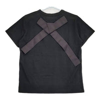 Tu es mon TRESOR コットン バックリボン 半袖Ｔシャツ カットソー ブラック レディース トゥエモントレゾア【中古】5-0724S∞