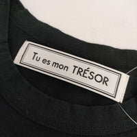 Tu es mon TRESOR コットン バックリボン 半袖Ｔシャツ カットソー ブラック レディース トゥエモントレゾア【中古】5-0724S∞