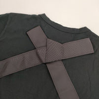 Tu es mon TRESOR コットン バックリボン 半袖Ｔシャツ カットソー ブラック レディース トゥエモントレゾア【中古】5-0724S∞